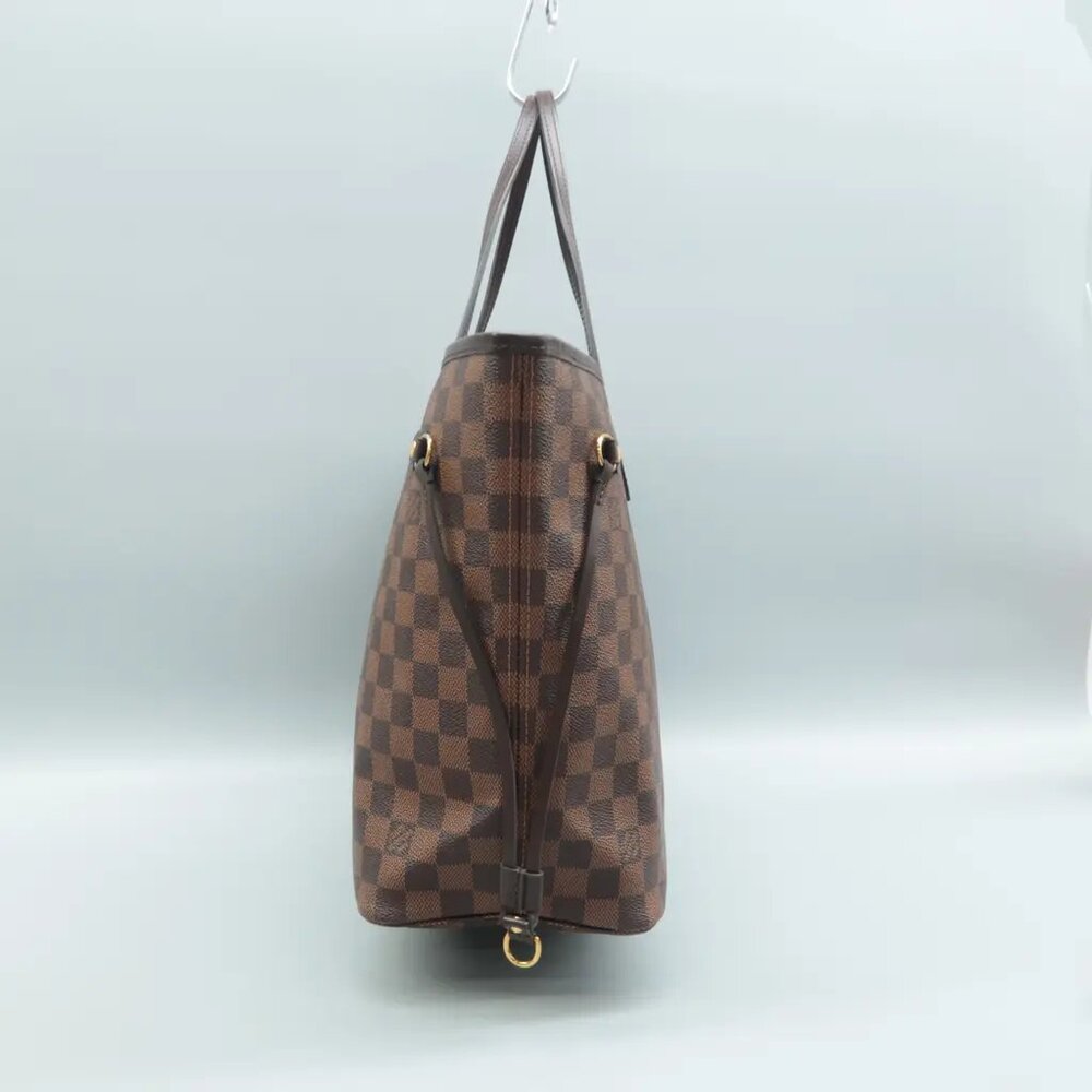100% Auth Louis Vuitton Neverfull MM Brown W/P Damier Ebene Canvas Shoulder Bag - Picture 3 of 12